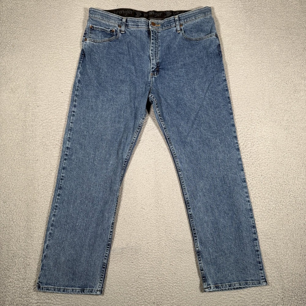 Wrangler Jeans Mens 36x29 Blue Straight Fit Denim 5 Pocket Casual Preppy Work